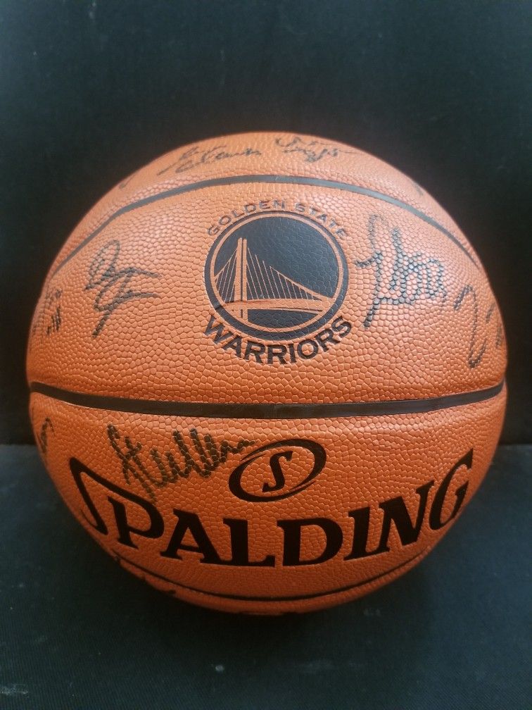 2016-17 Golden State Warriors NBA Champions Team signed basketball