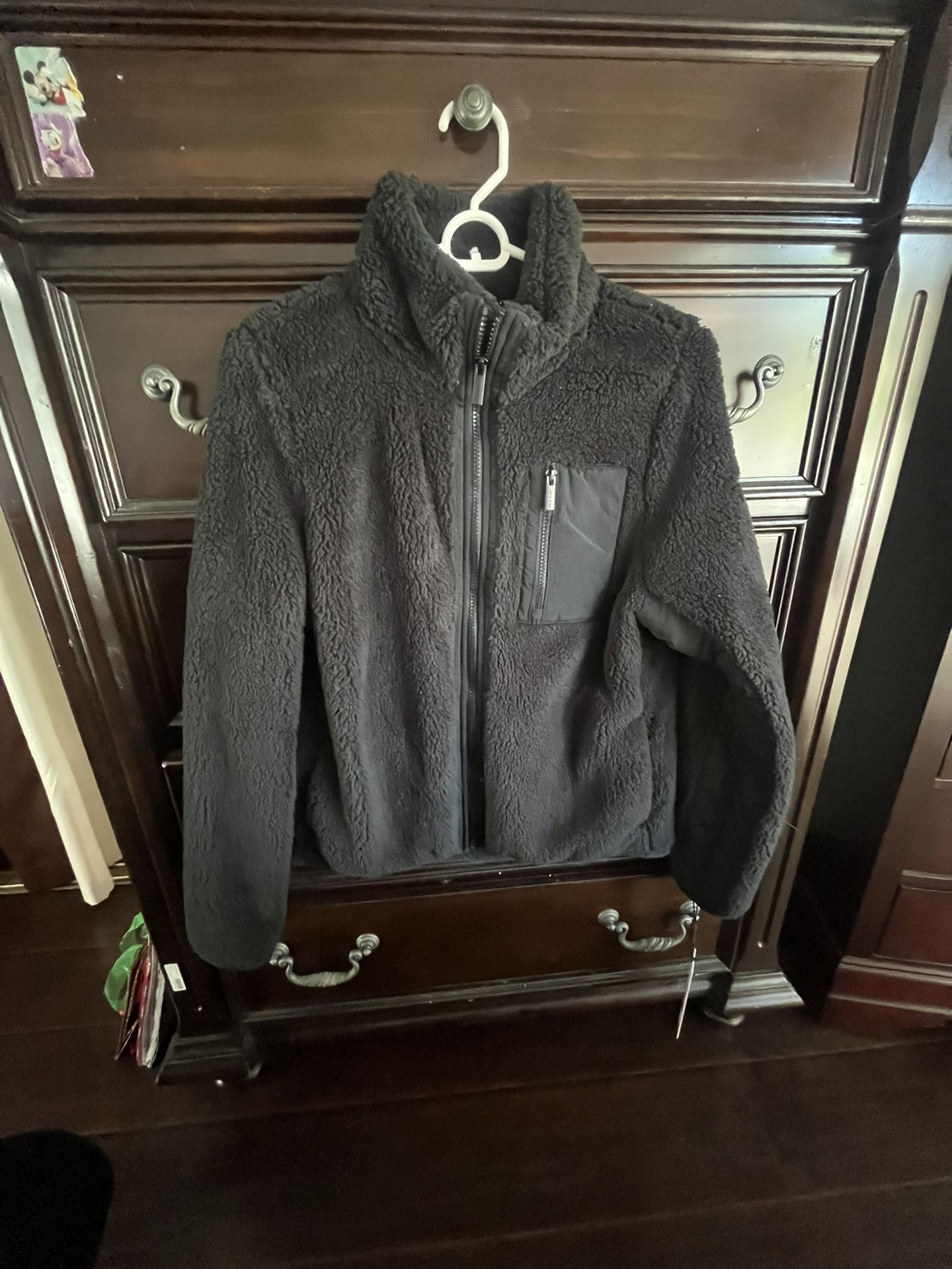 Calvin Klein Bomber Fuzzy Jacket 