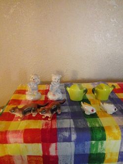 Antique salt and pepper shakers