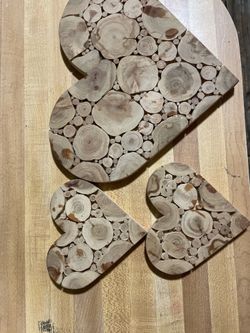 Wooden hearts