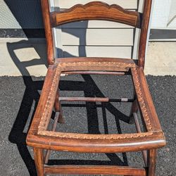 Antique chair (ready for caning)