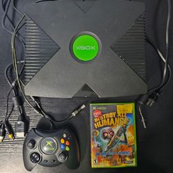 Original X Box Console, All OEM, Cords, Duke Controller, Game, Very Good Condition 