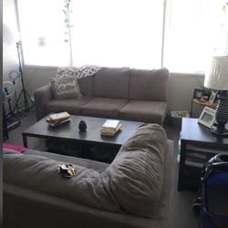 Grey L Shaped sectional (seats 4-5)