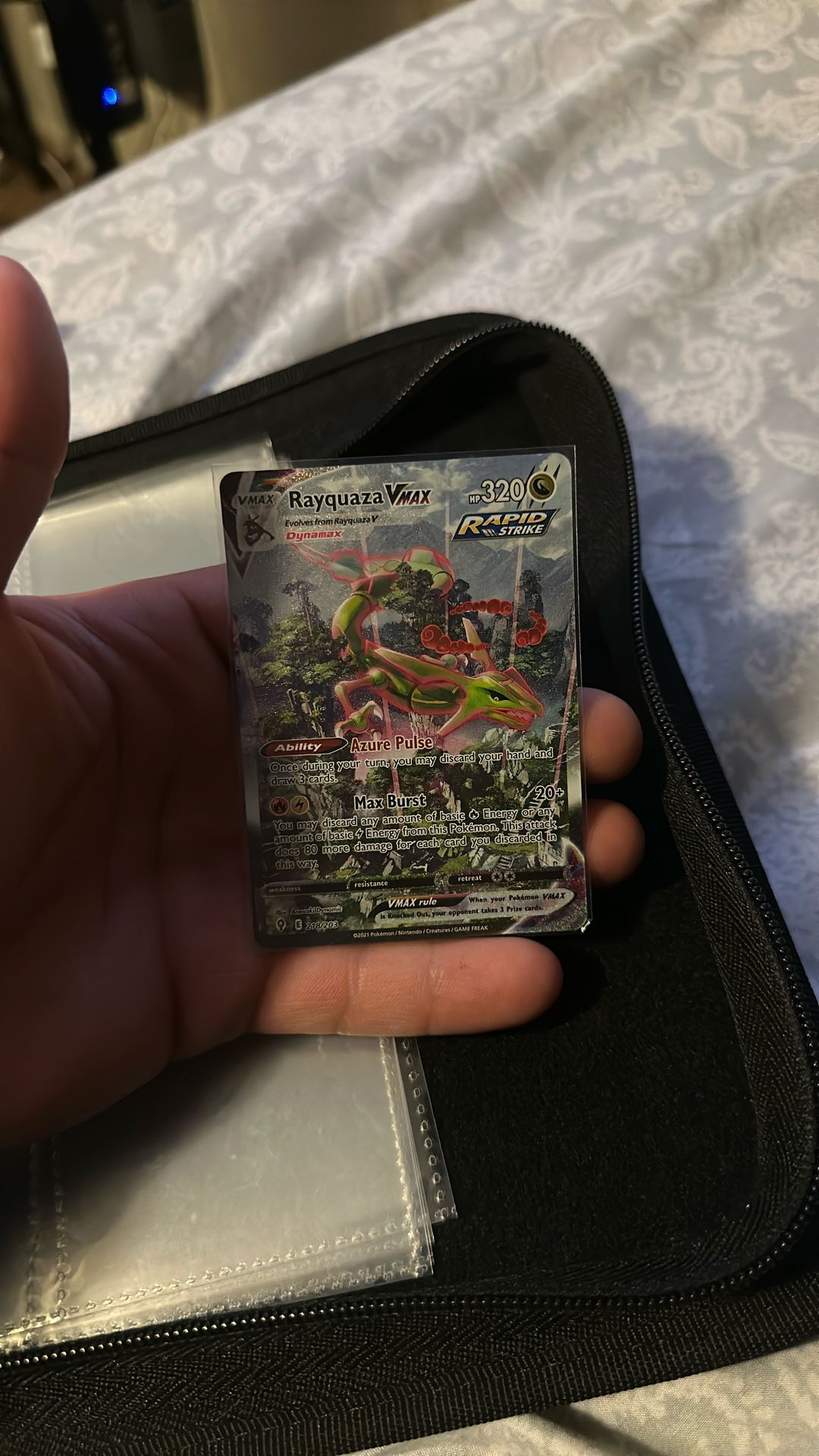 Pokemon 2021 Rayquaza VMAX 218/203 Alt Art Evolving Skies $500 OBO No Trade