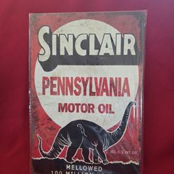 8" By 12" Retro Metal Tin Sign Sinclair 