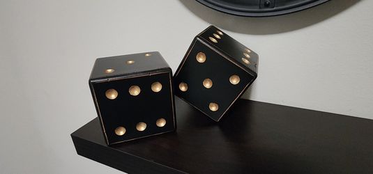 Dark Brown Dice Decor - 5 1/4" Each Side