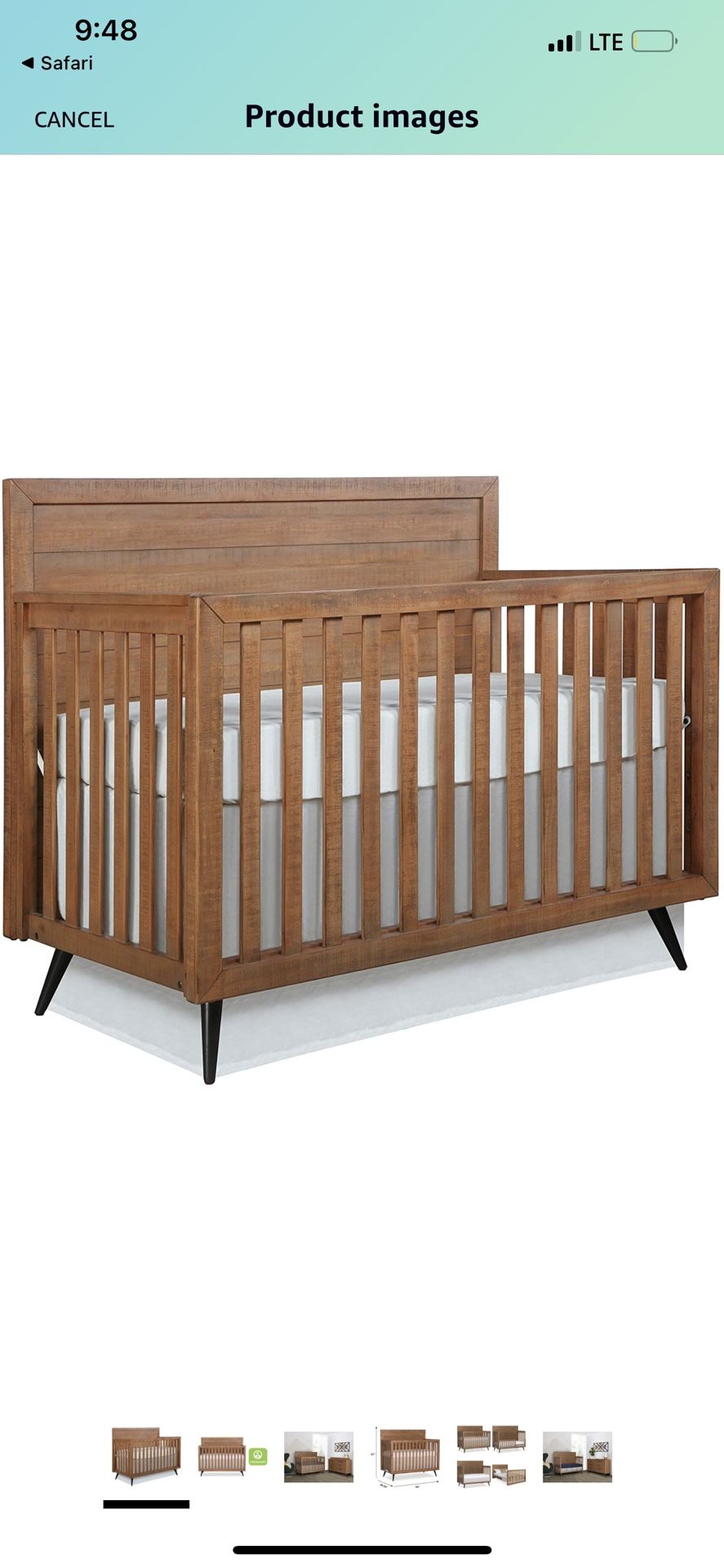 Convertible Crib Evolur Santa Fe Crib Antique Brown Evolur