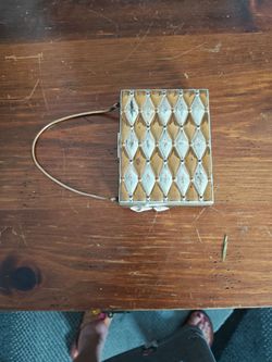 Vintage Metal Evening Minaudière Clutch Bag
