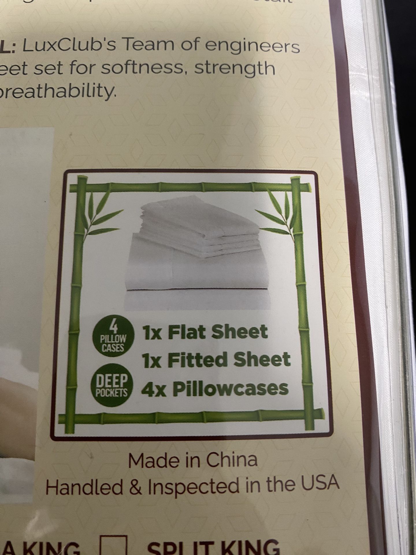 Luxclub 6 PCs Queen Sheet Set- snow White- new-A