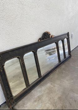 vintage ornate wood mirror