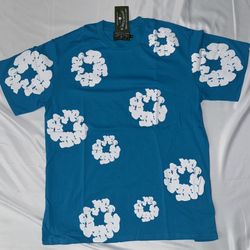 Denim Tears Shirt-Blue with White  Size: XL 