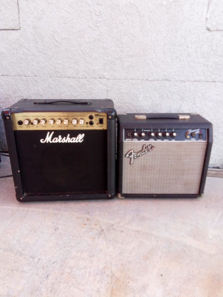 Marshall And Fender Guitar Amps