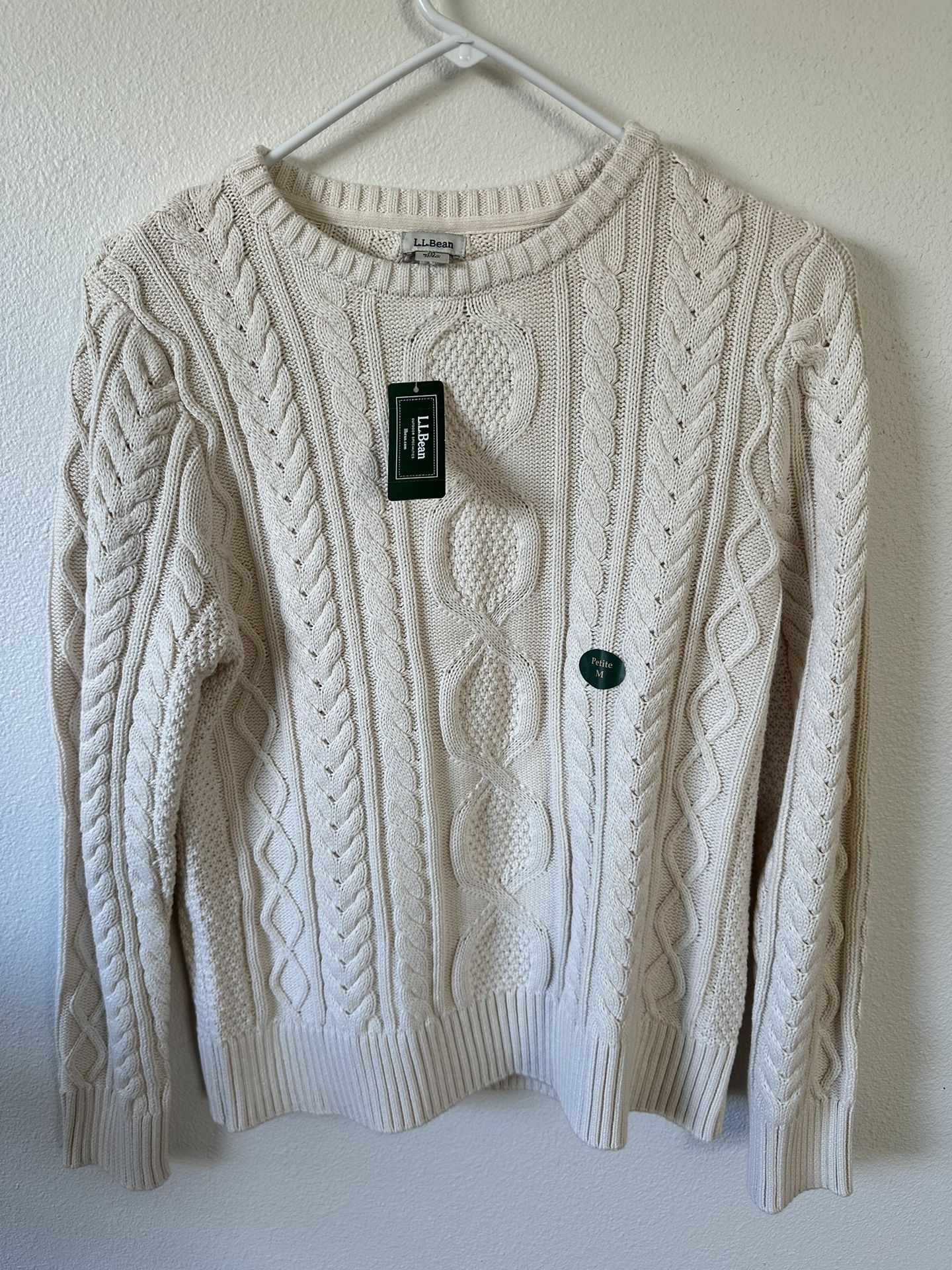 NEW LL Bean Women’s Fisherman Sweater