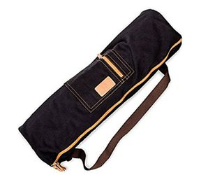 NEW! Large Yoga Mat Carrier Bag with Strap - Zipper Cover Designer Case Fits Water Bottle, Towel, Sport Accessories and Gym Equipment for Your Workout