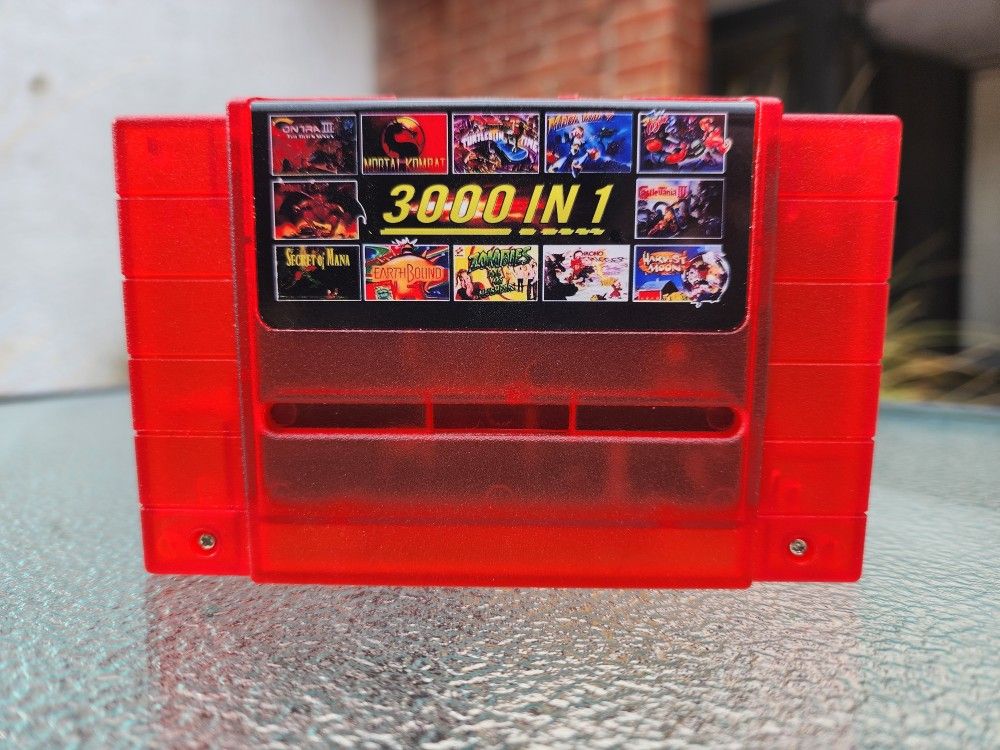 Super Nintendo 3000 in 1 Multi Video Games Cart SNES Retro Gaming Cartridge Only