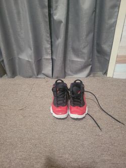 Red And Black And White Jordan's
