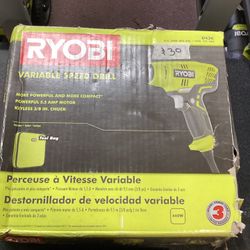 RYOBI Corded 3/8 Drill $30
