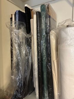 Assorted Fabric Lot – Upholstery, Cotton, Batting & More