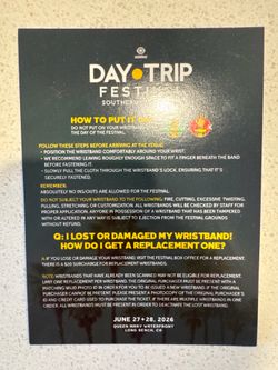 Day Trip California wristband