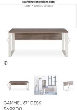 Scandinavian Designs Gammel 67” desk