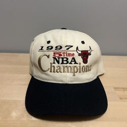 Chicago Bulls 1997 5x NBA Champions Vintage Snapback Green UV