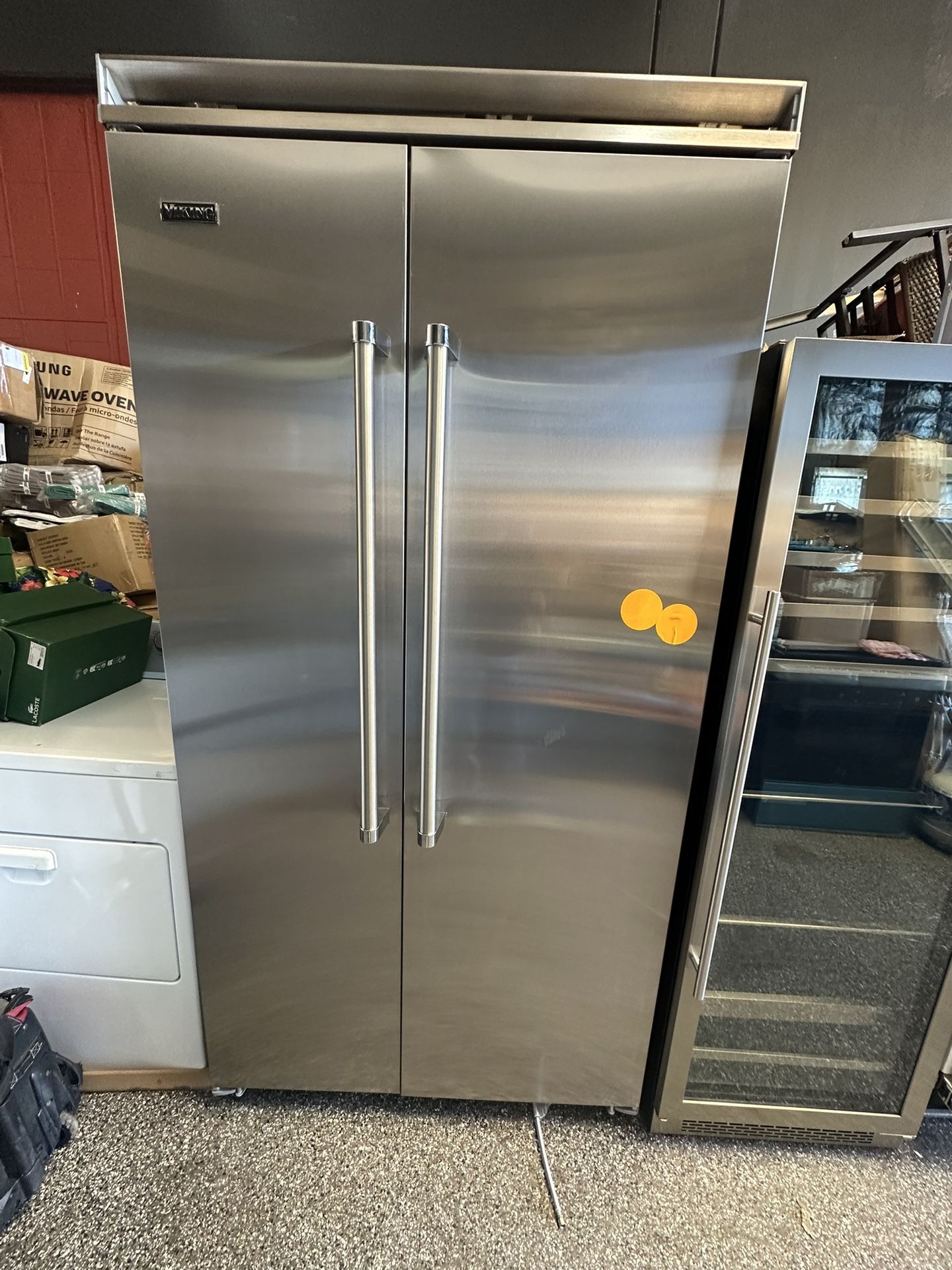 42” Viking Built in Side By Side Refrigerator