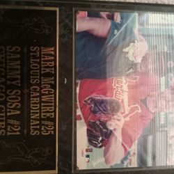 Sammy Sosa And McGuire Collectable Plaque 