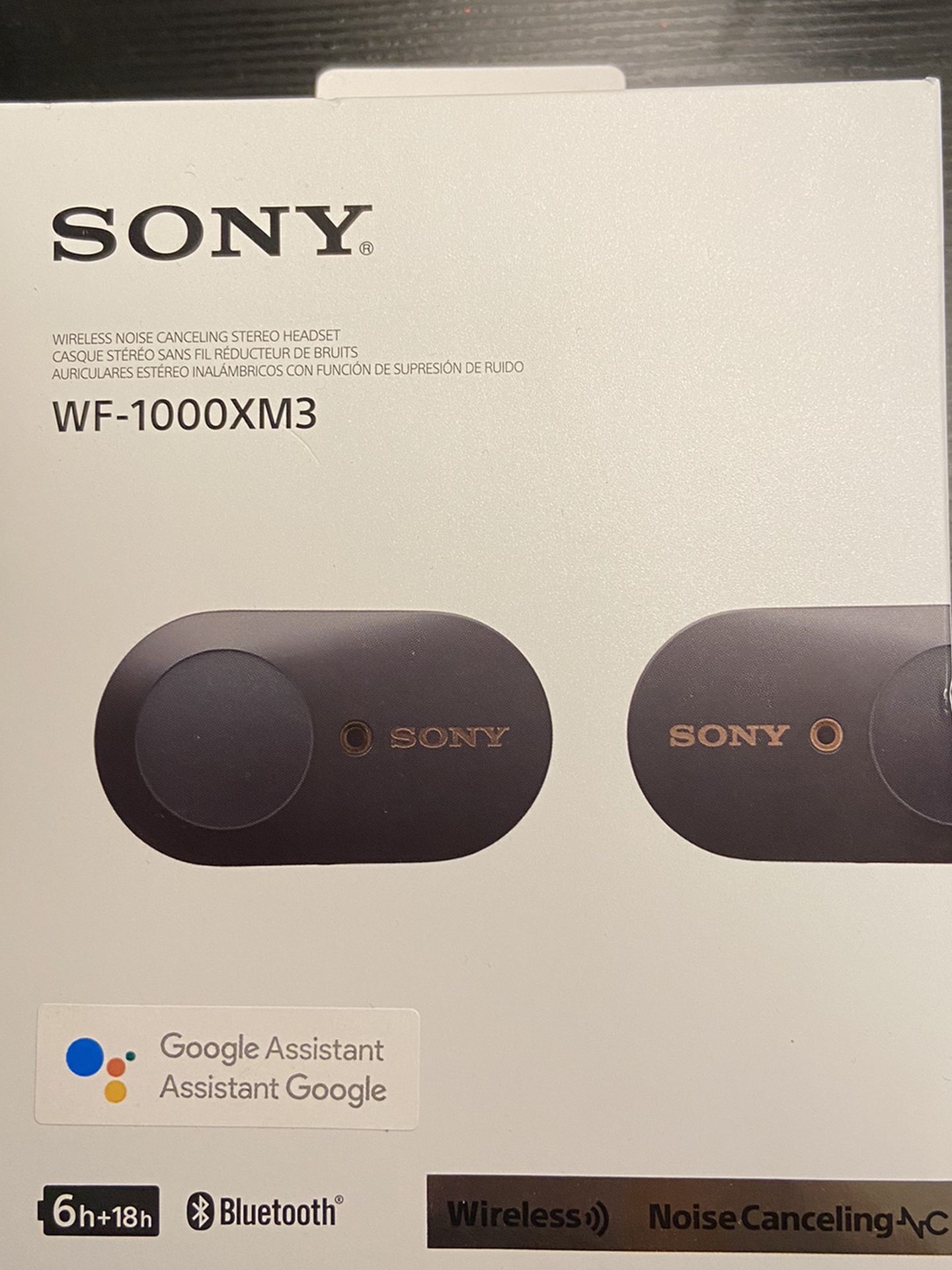 Sony WF1000XM3 True Wireless Noise Cancelling In-ear Headphones