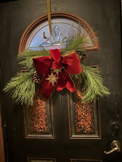Gorgeous Christmas Door Swags $45 And $55 With Lights