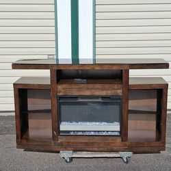 Electric fireplace TV stand