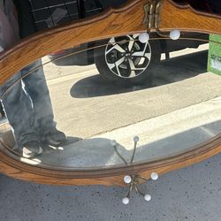 Vintage oak mirror