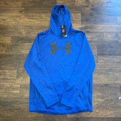 NWT Under Armour ColdGear Men's Royal Blue Pullover Hoodie
