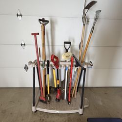 Tool Rack On Wheels With Tools