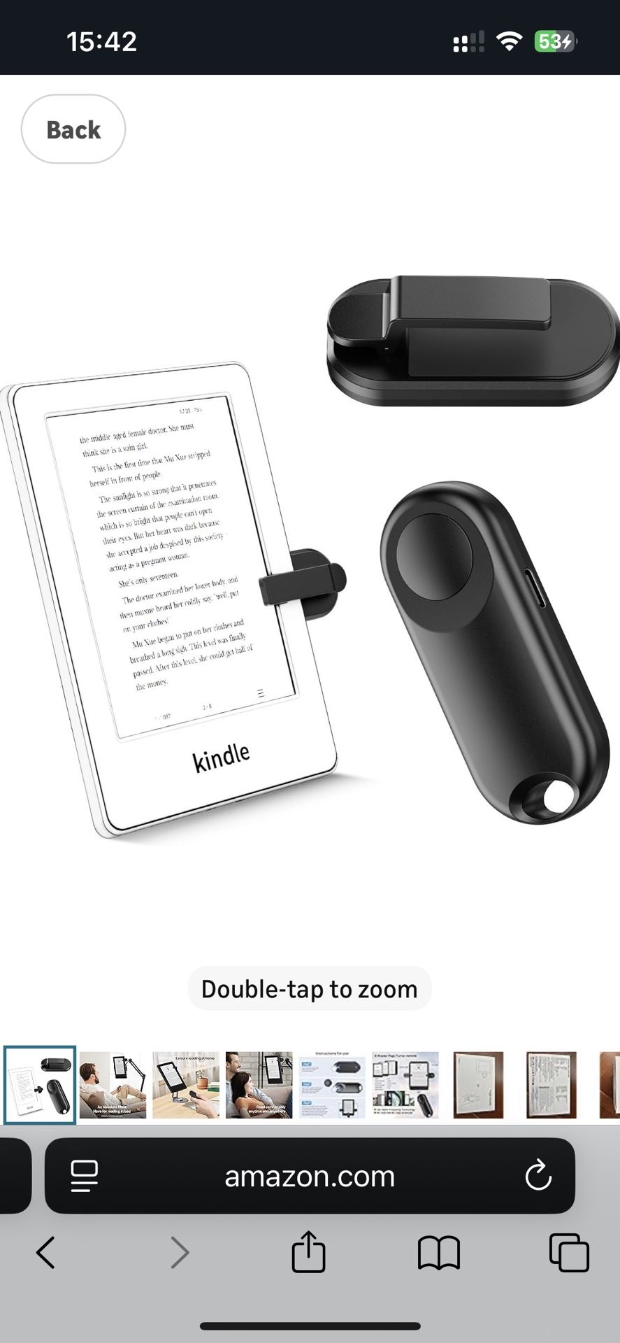 RF Remote Control Page Turner for Kindle Paperwhite Accessories Ipad Reading Kobo Surface Comics/Novels Tablets Android Taking Photos Camera Video Rec