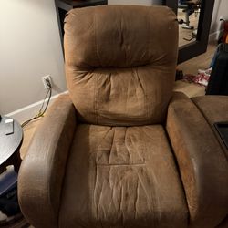Recliner And Matching Side Table 