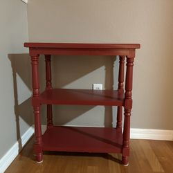 Red 3 Tier Shelf