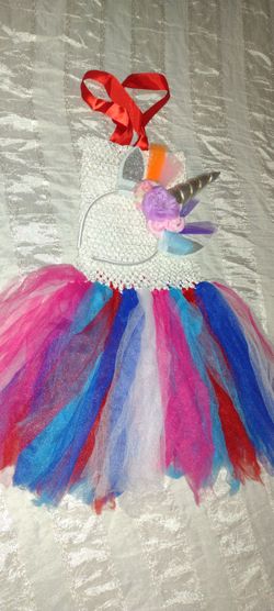 Unicorn Tutu Dress and Headband Set $15
