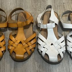 Lot of 2 Cat & Jack Ella Fisherman Sandals Size 9 & 10