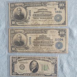 1902 $10 Large Size National Bank Notes  