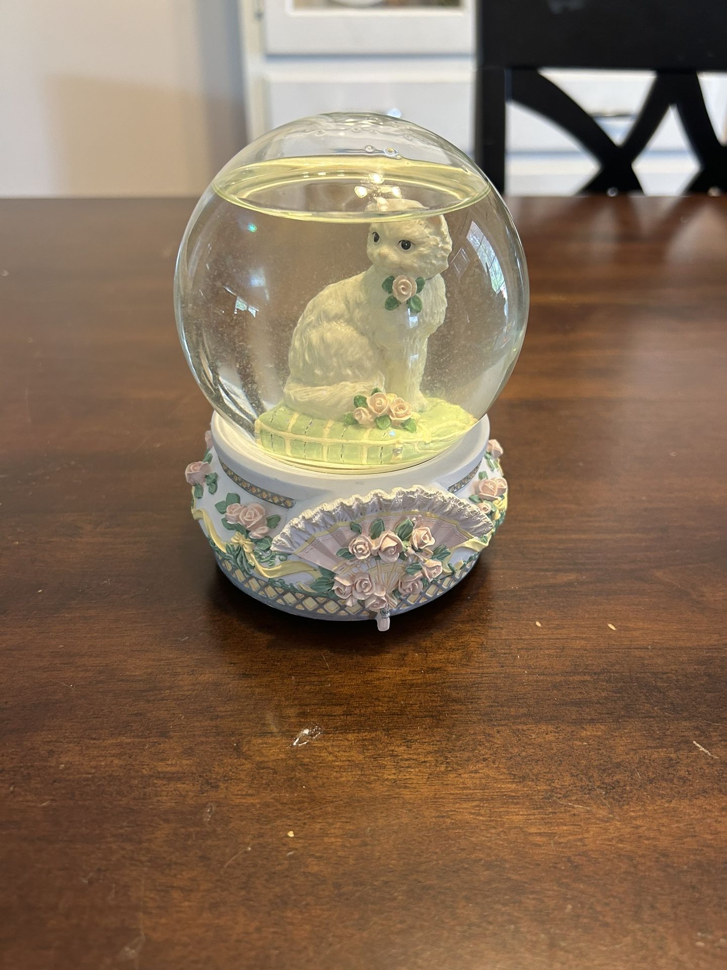 Like NEW San Francisco Music Box Company Cat Snow Globe, Oh You Beautiful Doll Song