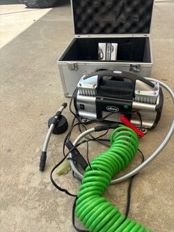 slime pro series super duty air compressor with LED light in like new shape