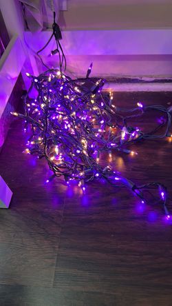 Purple and orange Halloween lights