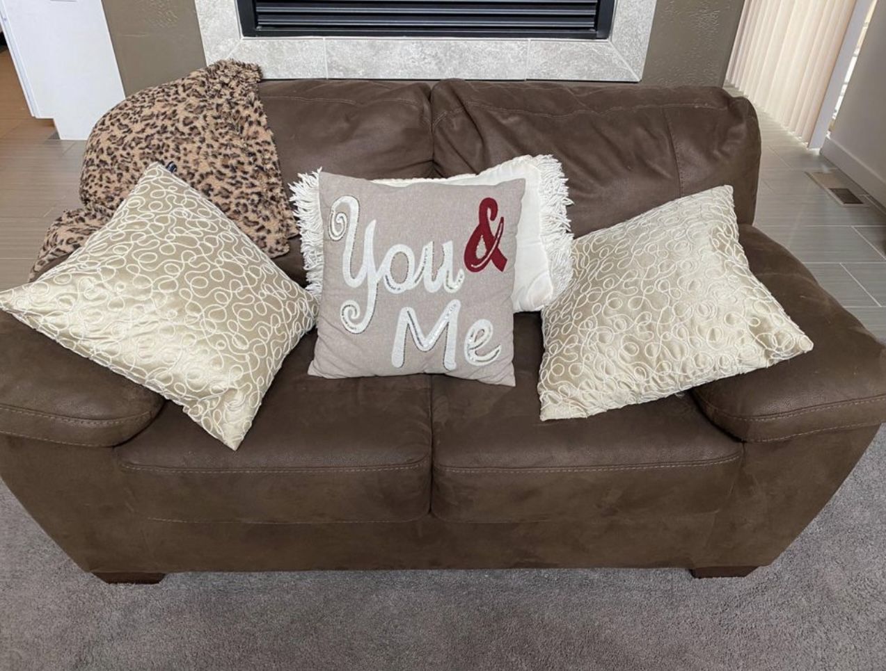 Beautiful Brown Couch Loveseat