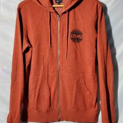 RVCA Zip-Up Hoodie, Color Orange, Size S
