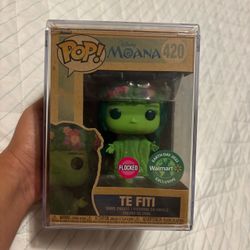 Funko Pop Moana Te Fiti 420 Flocked Exclusive & Protector