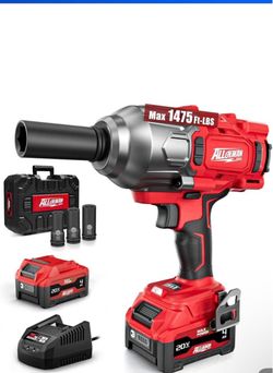 Cordless Impact Wrench, 1475Ft-lbs (2000N.m) 1/2 High Torque Brushless Impact Gun, 20V Powe