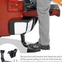 ASOPARTS Rear Bed Step Tailgate Bedstep, Compatible with Toyota Tundra 2022 2023 2024 2025 2026 Folding Truck Step Retractable Bumper Tailgate Step Re