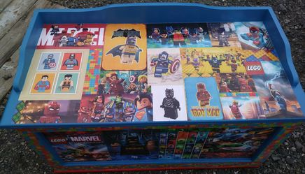 Lego superheroes large toy box chest