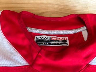 GameWear Red/White Hockey Jersey (Youth XL)