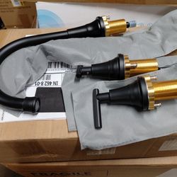 Forious 8" Widespread High Arc Bathroom Sink Faucet With Drain In Matte Black